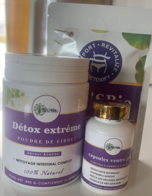 Kit accélérer complet-thé & gélules & poudre de fibres
